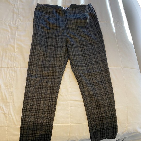 Calvin Klein Grey and Black Plaid Stretch Pants - NWOT - Picture 2 of 5